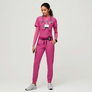 Figs Electric Orchid Scrub Set